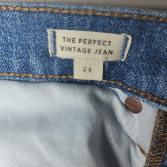 Madewell Perfect Vintage Jeans Raw Hem Size 24 New With Tags - Picture 5 of 12